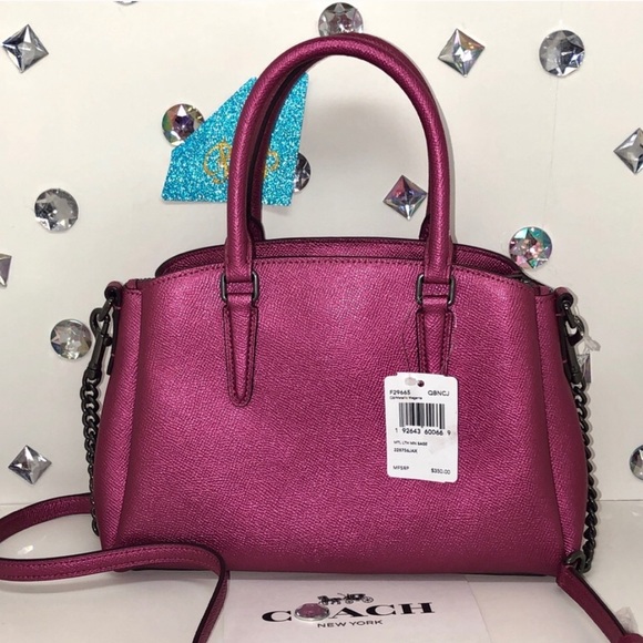 COACH💞MINI SAGE CARRYALL + WALLET METALLIC PINK - Picture 3 of 7